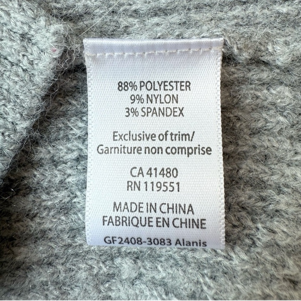 Gentle Fawn Woman Gray Soft Knit Pullover Hoodie Sweater XS Casual Classic Cozy - Picture 10 of 10